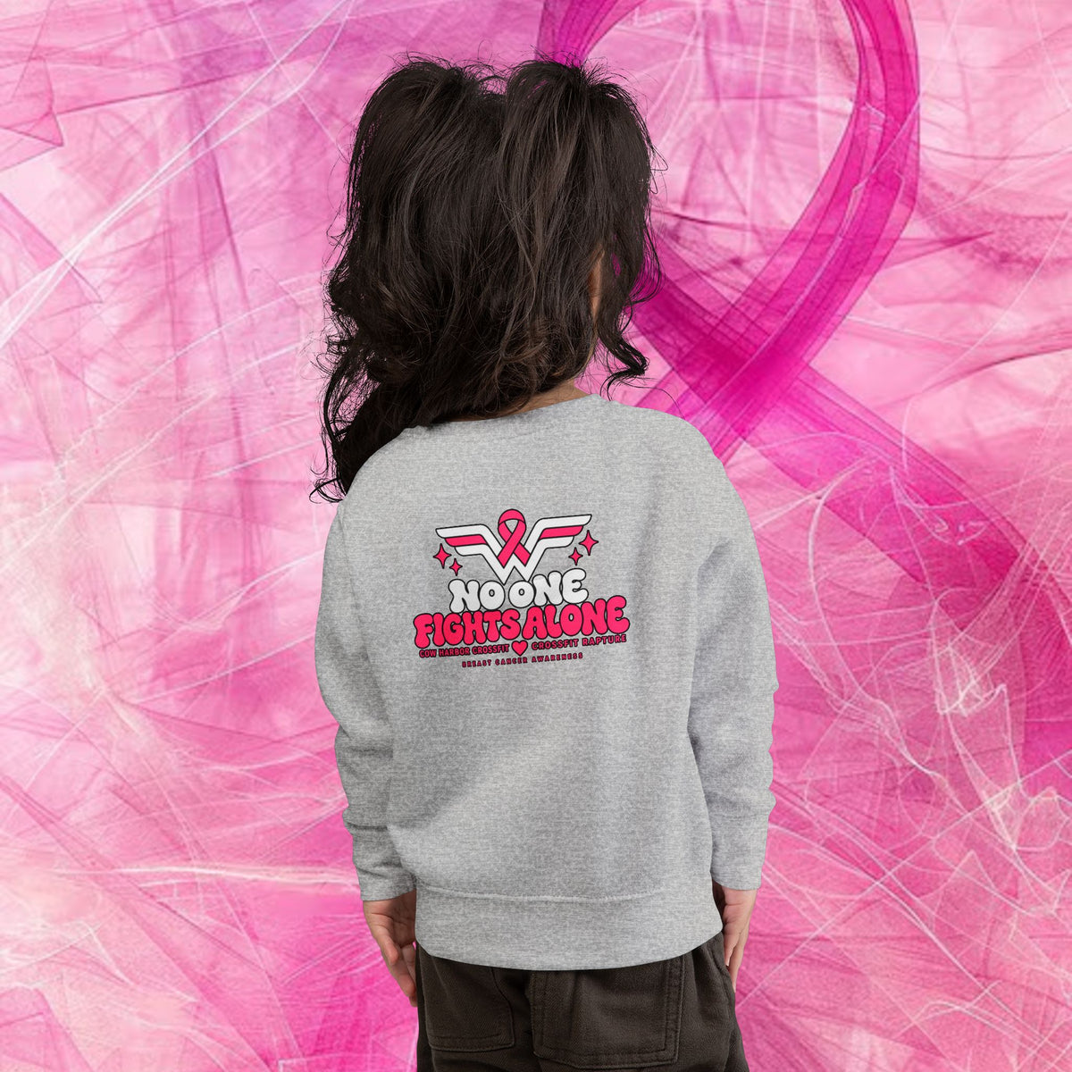 'Do It For Dana' Toddler Sweatshirt — 'No One Fights Alone'