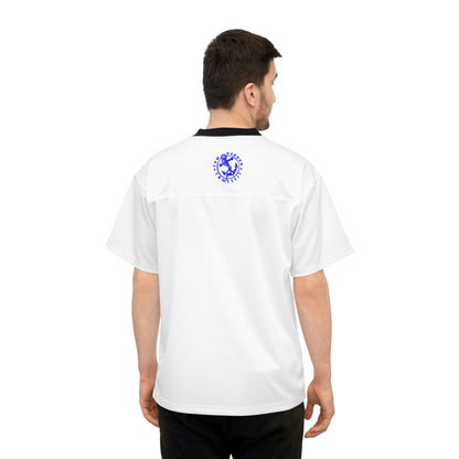 Bleed Blue Football Jersey in White
