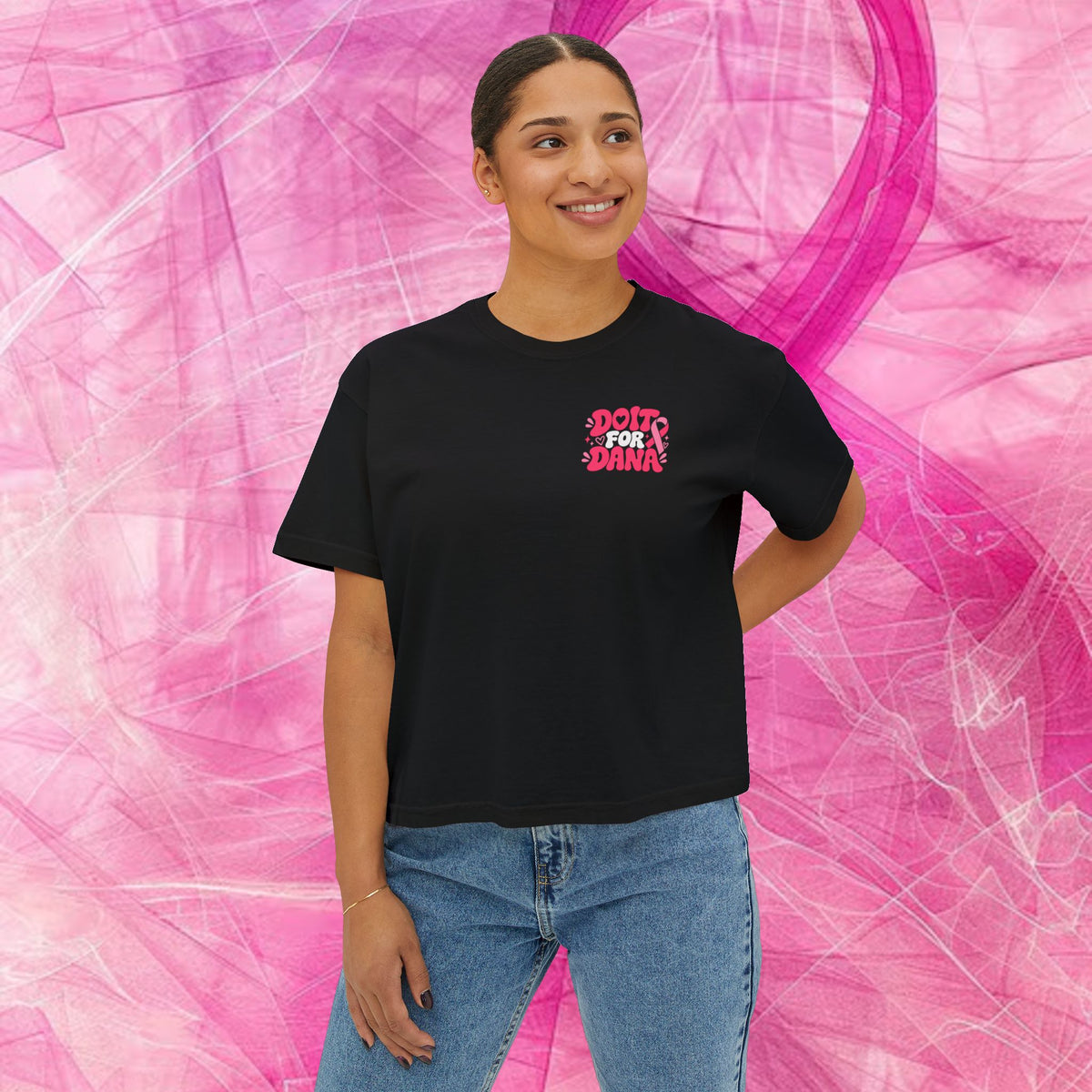 'Do It for Dana' Boxy Tee — "No One Fights Alone"