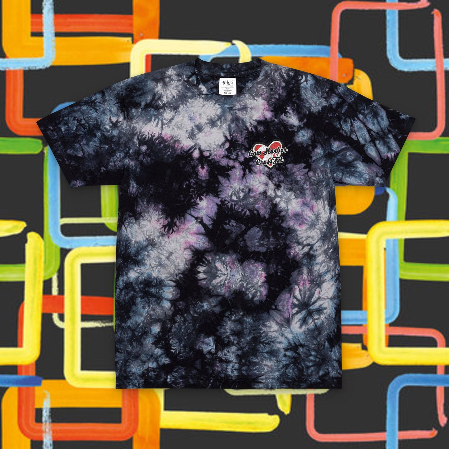 Embroidered Heartbreak Oversized Tie-Dye Tee