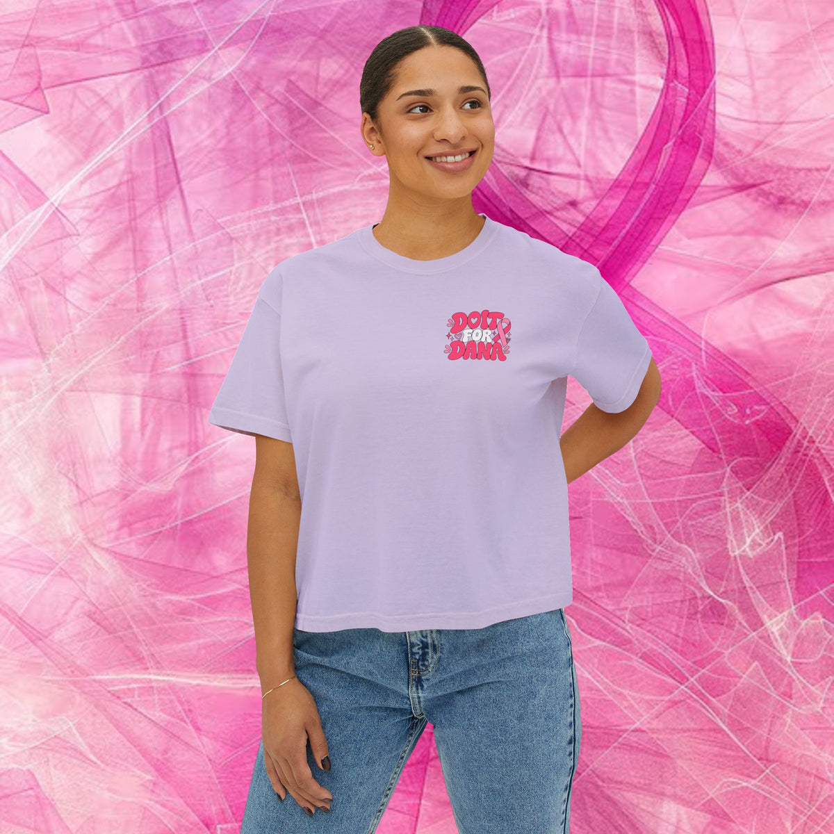 'Do It for Dana' Boxy Tee — "No One Fights Alone"