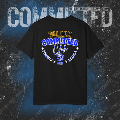 GOLDEN Committed Club T-Shirt — 100% pre-shrunk ring-spun cotton and heavy-weight construction