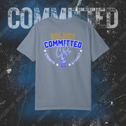 GOLDEN Committed Club T-Shirt — 100% pre-shrunk ring-spun cotton and heavy-weight construction