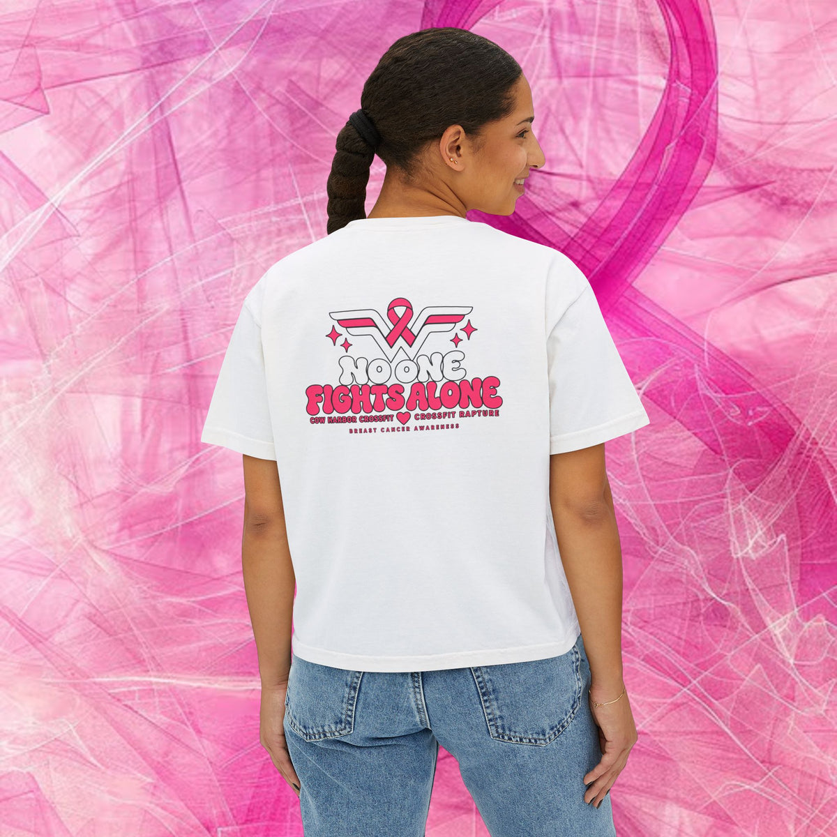 'Do It for Dana' Boxy Tee — "No One Fights Alone"
