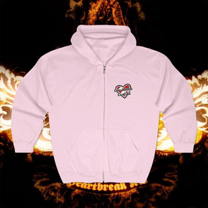 Embroidered Heartbreak Zip Hoodie