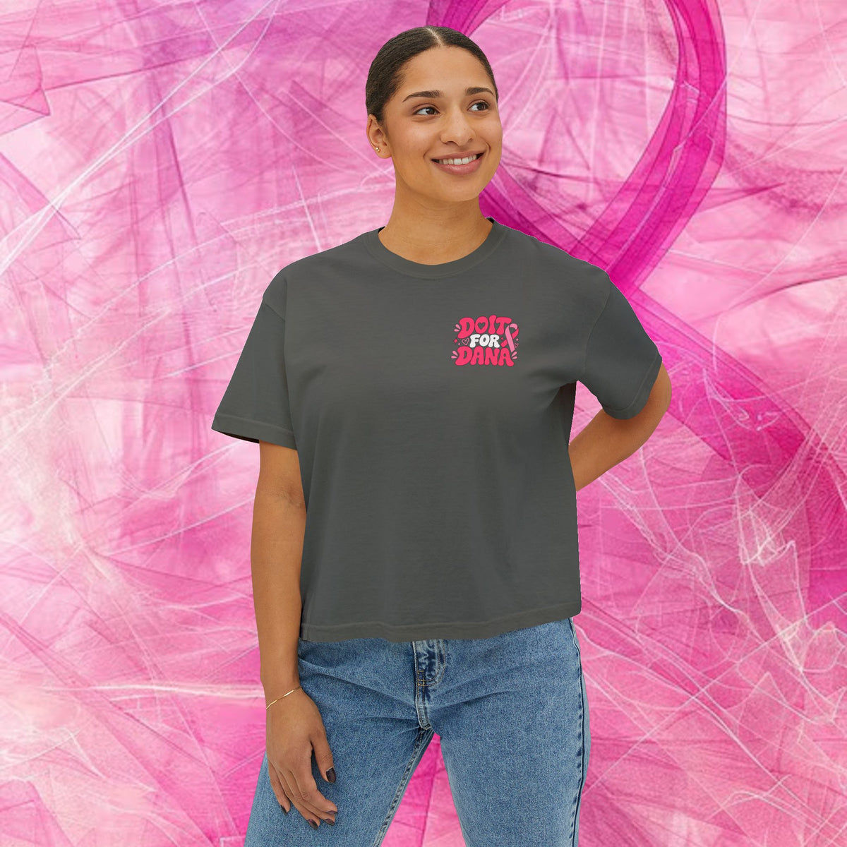 'Do It for Dana' Boxy Tee — "No One Fights Alone"