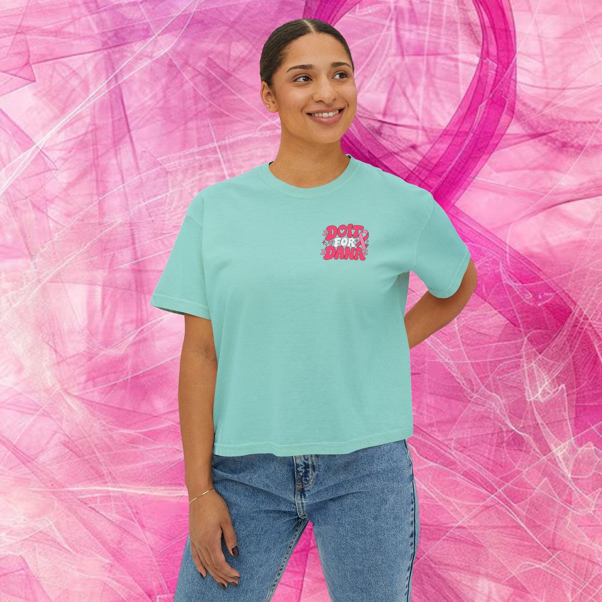 'Do It for Dana' Boxy Tee — "No One Fights Alone"