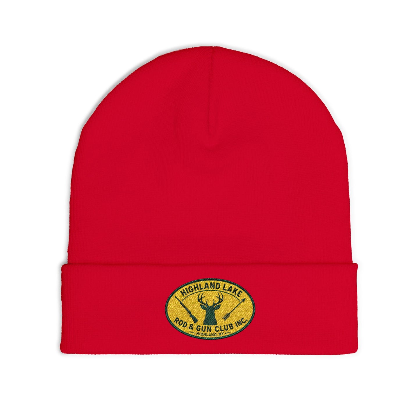 Embroidered Knit Beanie — Highland Lake Rod & Gun Club