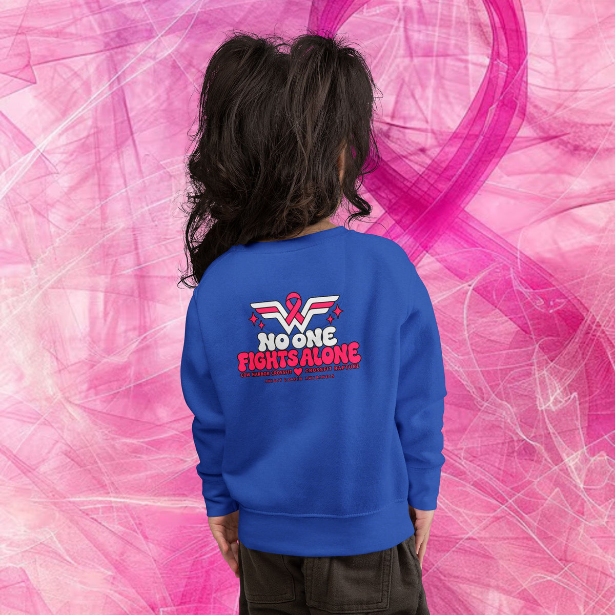 'Do It For Dana' Toddler Sweatshirt — 'No One Fights Alone'