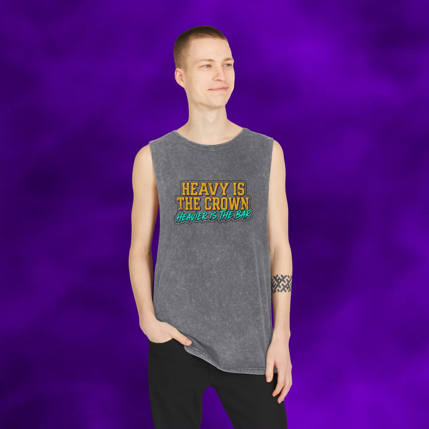 Heavier The Crown Lift Off Stonewash Tank Top