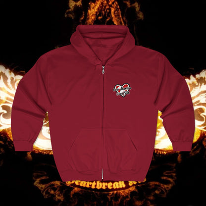 Embroidered Heartbreak Zip Hoodie