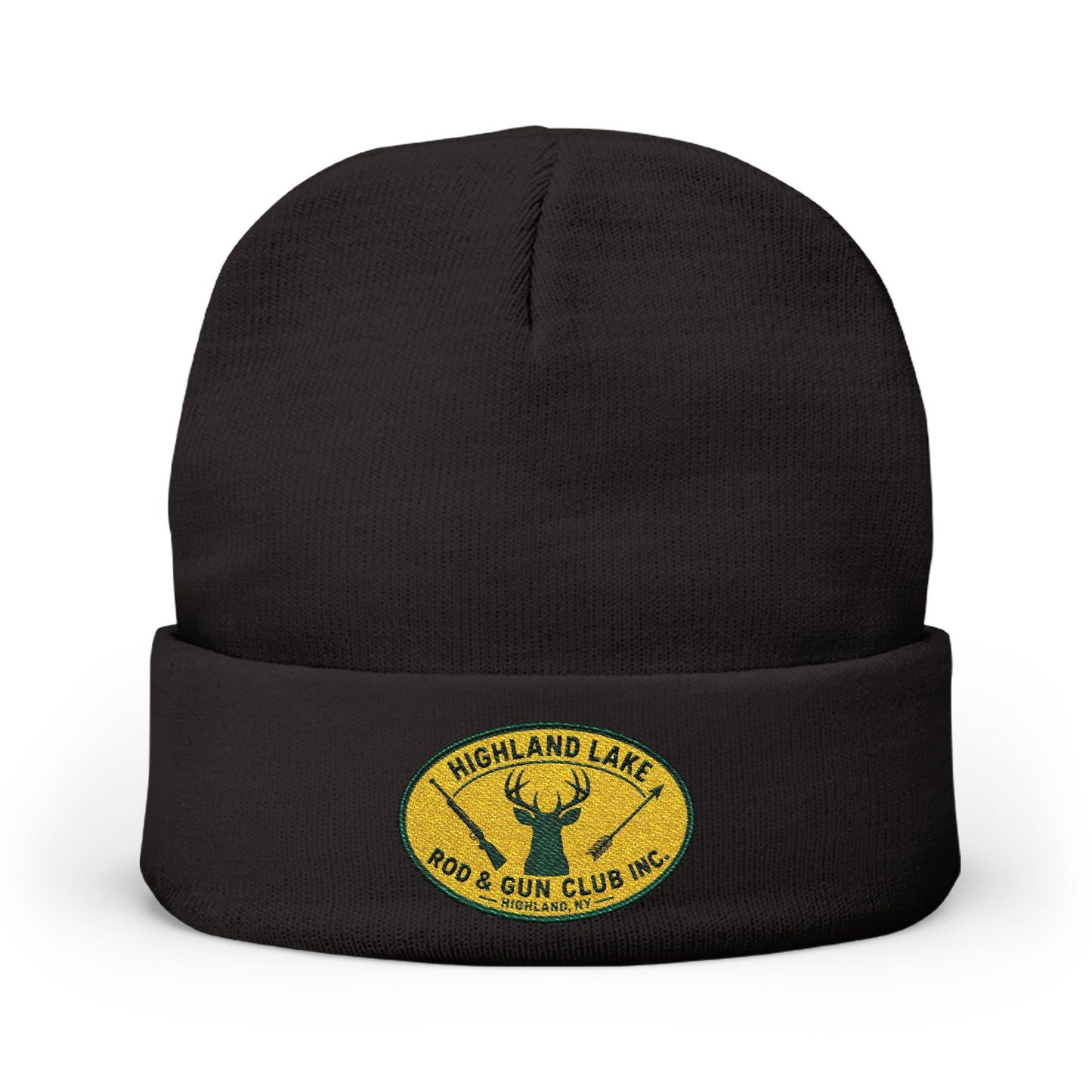 Embroidered Knit Beanie — Highland Lake Rod & Gun Club