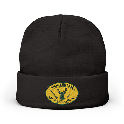Embroidered Knit Beanie — Highland Lake Rod & Gun Club