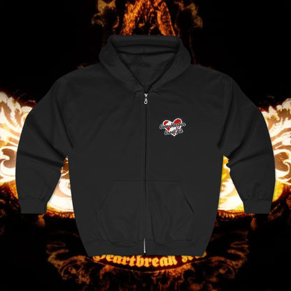 Embroidered Heartbreak Zip Hoodie