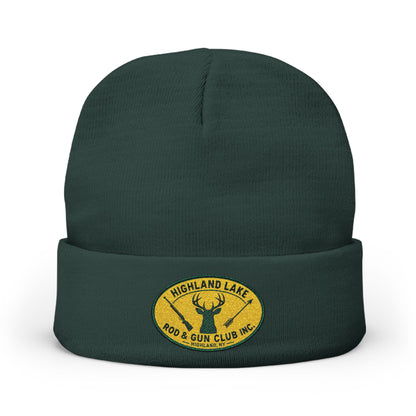 Embroidered Knit Beanie — Highland Lake Rod & Gun Club