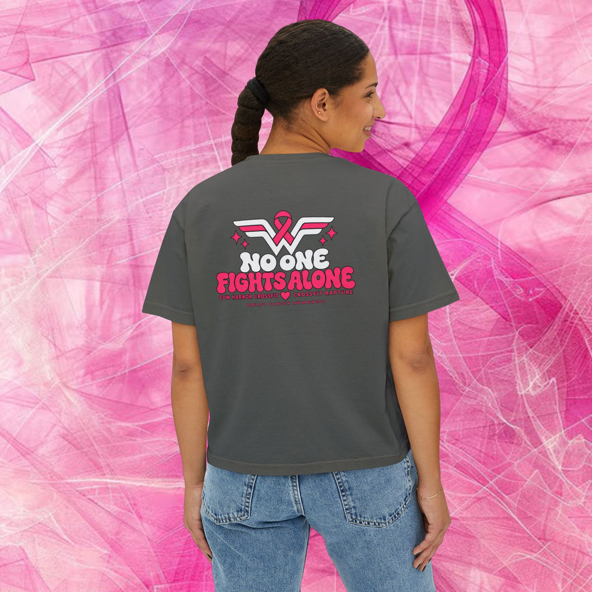 'Do It for Dana' Boxy Tee — "No One Fights Alone"