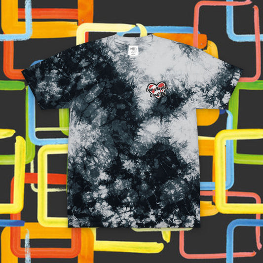 Embroidered Heartbreak Oversized Tie-Dye Tee