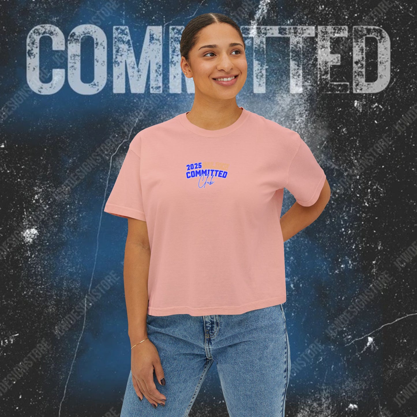 GOLDEN Women's Boxy Tee - 2025 Committed Club
