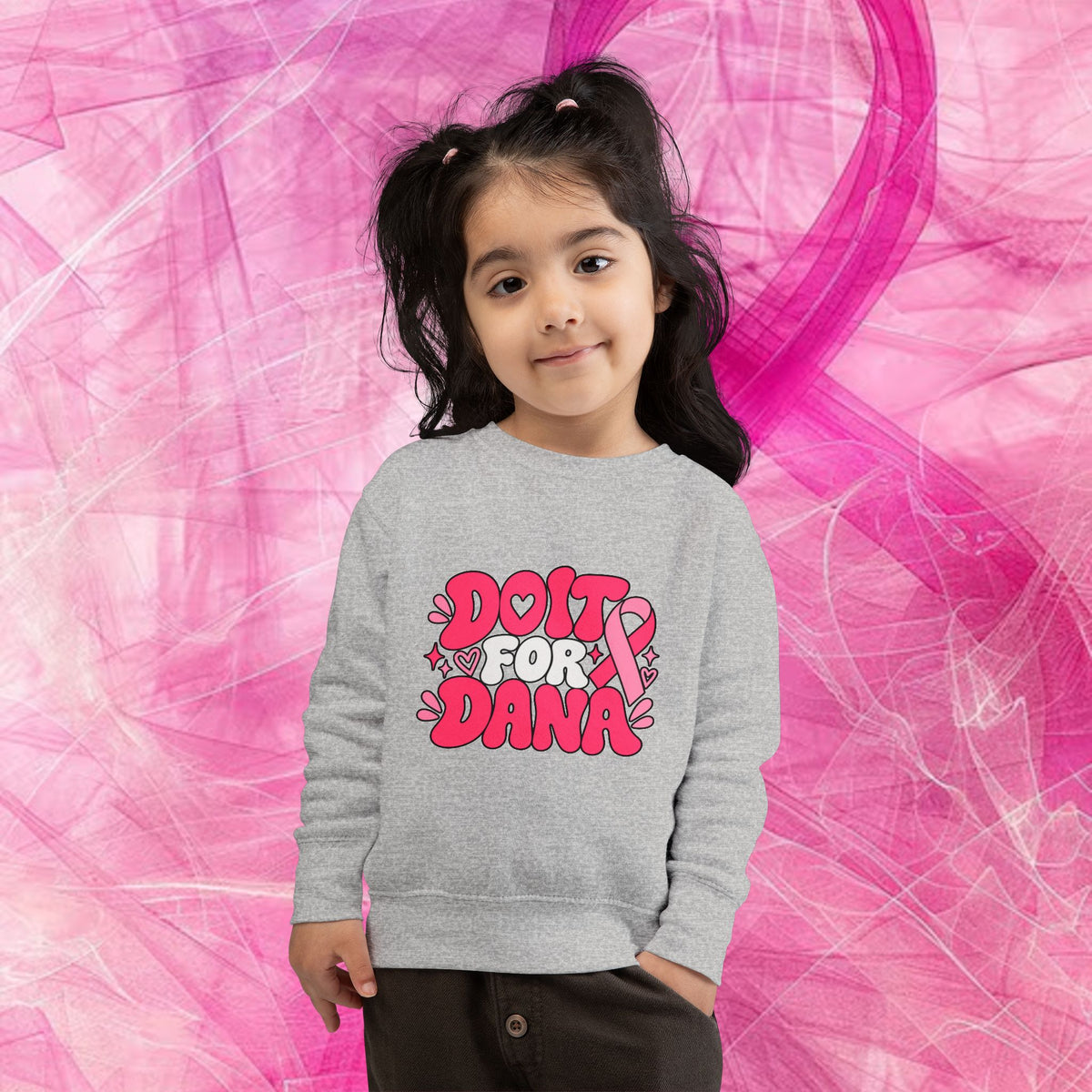'Do It For Dana' Toddler Sweatshirt — 'No One Fights Alone'