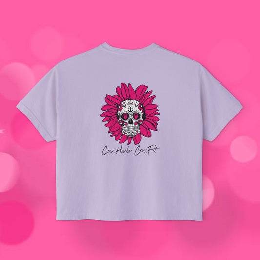 Barbells for Boos Women's Skull Boxy Tee