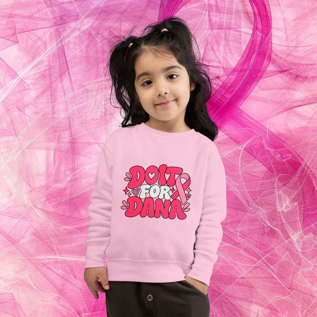 'Do It For Dana' Toddler Sweatshirt — 'No One Fights Alone'