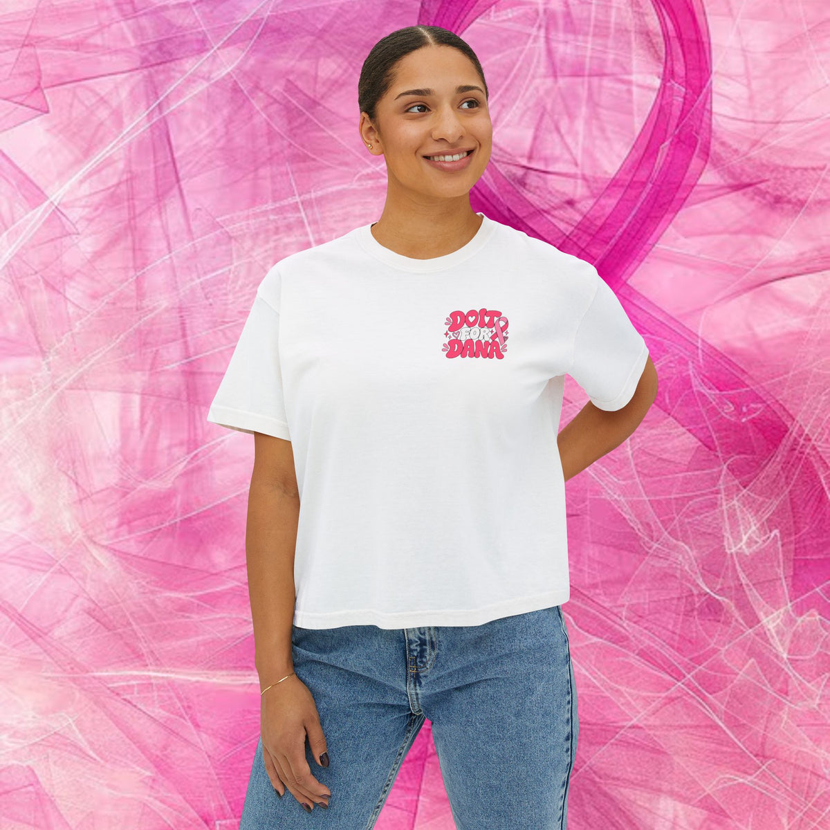 'Do It for Dana' Boxy Tee — "No One Fights Alone"