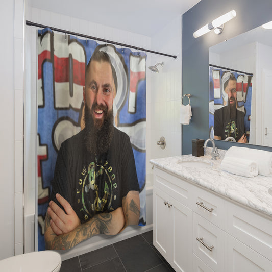 The Handsome Bearded Shower Curtain