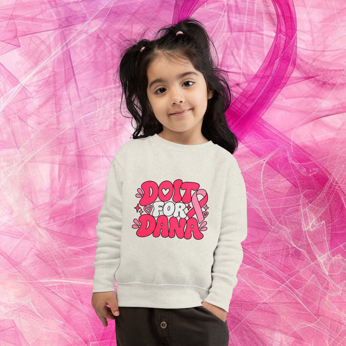 'Do It For Dana' Toddler Sweatshirt — 'No One Fights Alone'