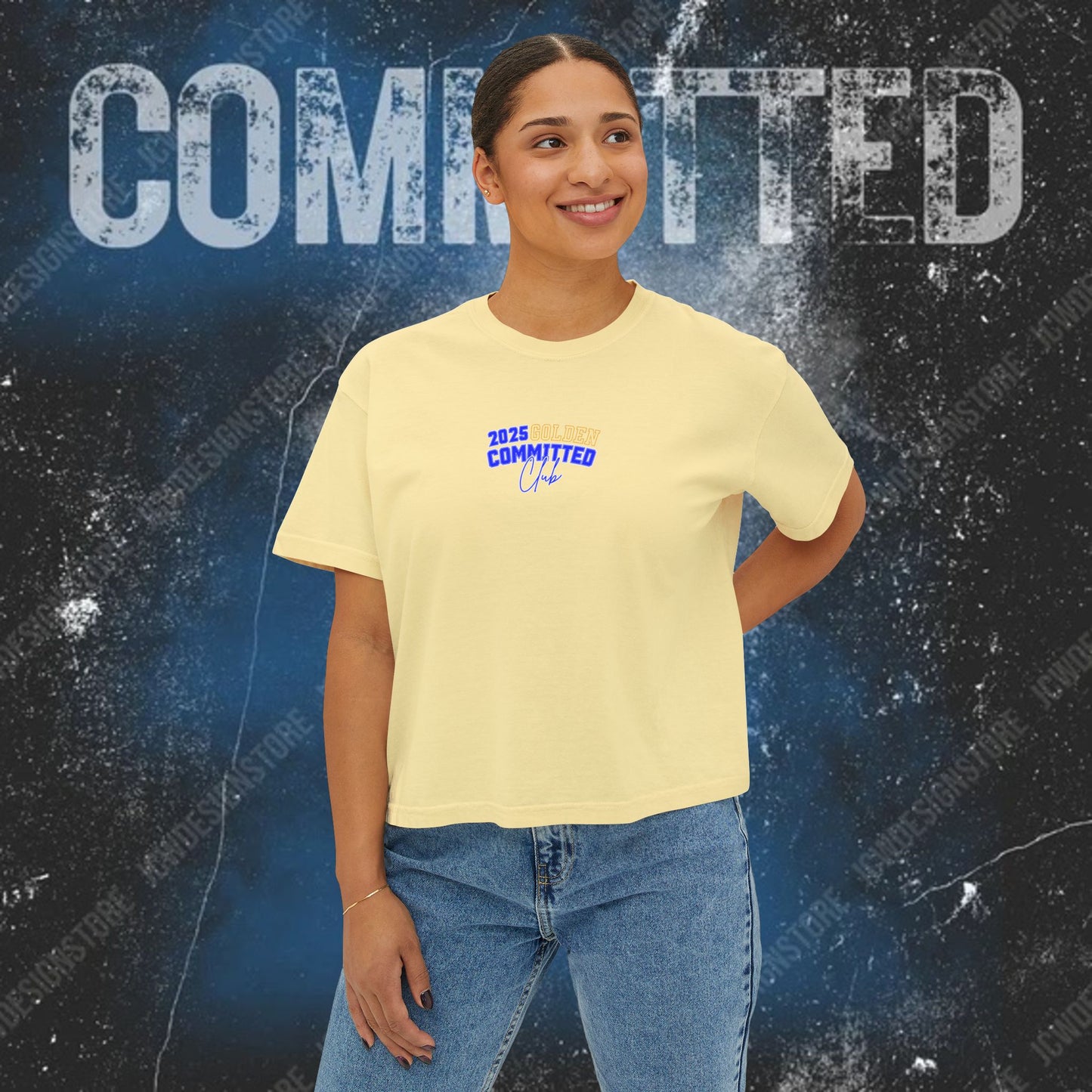 GOLDEN Women's Boxy Tee - 2025 Committed Club